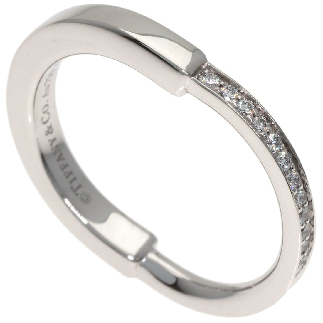 Tiffany & Co. Rock Diamond Ring, 18K White Gold, Women's.: --- Catalog ---Category: SizeJP Size: 17.5US Size: 8Category: DesignColor: WhiteGender: WomenMaterial: White gold (18K)Category: GeneralBrand: Tiffany--- Item List ---Section: ConditionRanking: Rank A