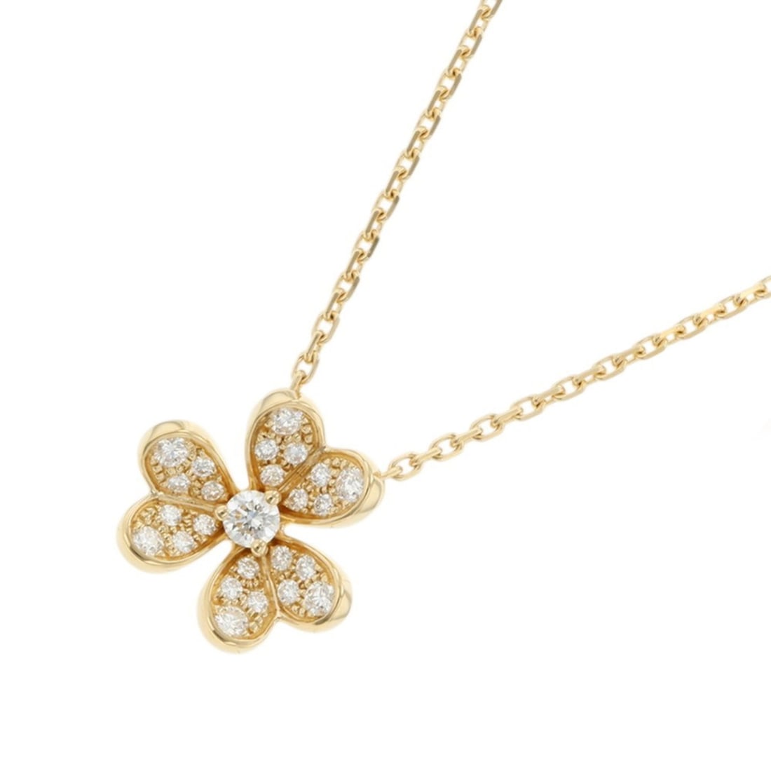 Van Cleef & Arpels Frivole Pendant Mini Necklace, 25 Diamonds (0.21ct total), 18K Yellow Gold (1 of 11)