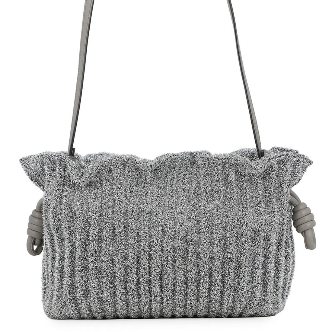 Loewe Shoulder Bag Flamenco Clutch Mini Leather LOEWE Handbag Women's: --- Catalog ---Category: SizeSize (HxWxD): 17cm x 23.5cm x 8cm / 6.69'' x 9.25'' x 3.14''Strap Length: 92cm - 116cm / 36.22'' - 45.66''Category: DesignType: Handbag, Shoulder bagColor: SilverGender: W