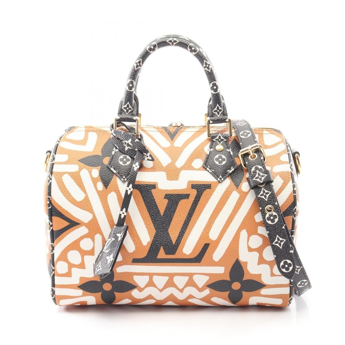 Louis Vuitton Speedy Bandoulière 25 LV Crafty Handbag, Coated Canvas, Monogram Giant, Women's,: --- Catalog ---Category: SizeSize (HxWxD): 18cm x 25cm x 14cm / 7.08'' x 9.84'' x 5.51''Category: DesignType: HandbagColor: Multi-color, OrangeGender: WomenMaterial: Coated canvas Category: GeneralMPN