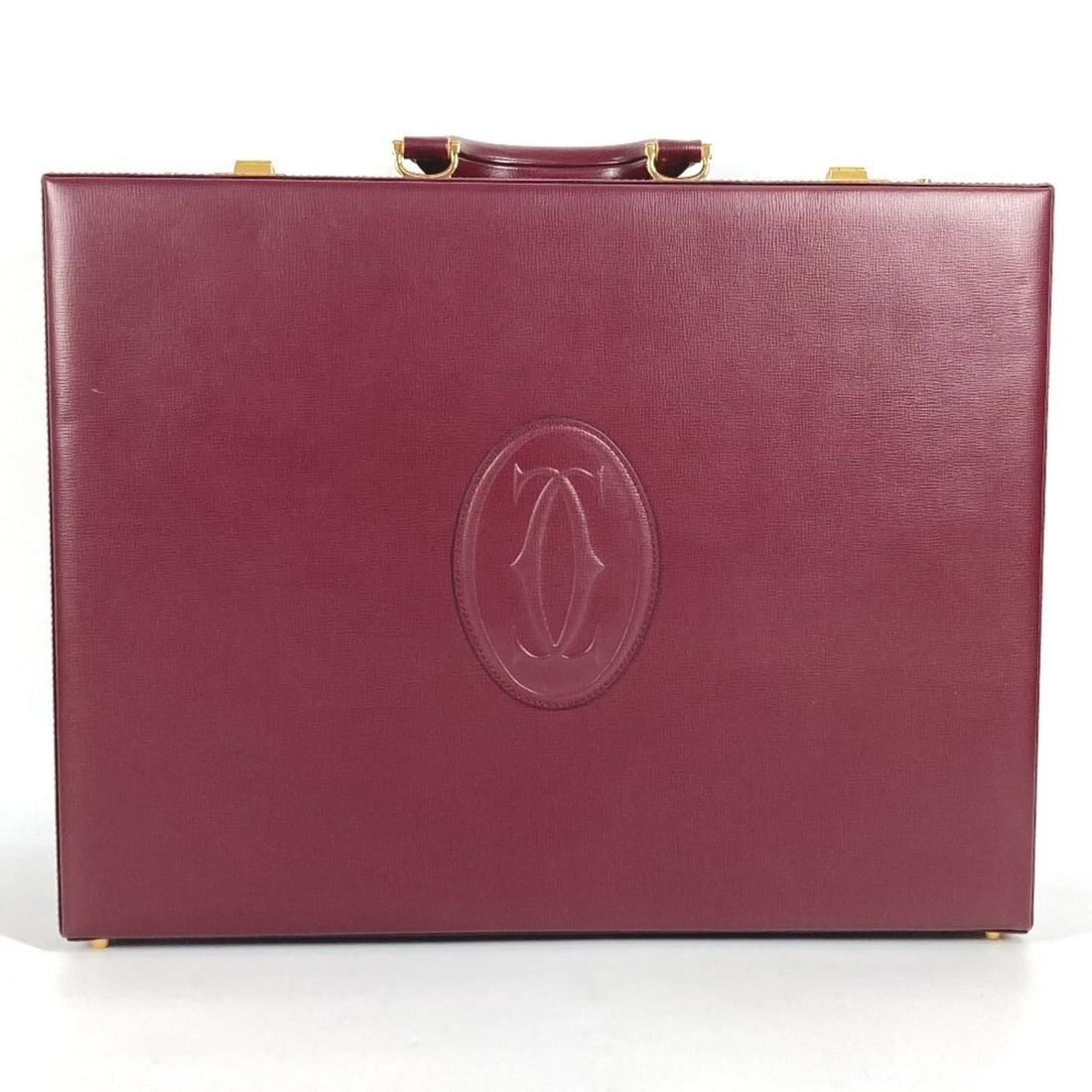 CARTIER Cartier Must Line Logo Trunk Business Bag BOX Handbag Leather Men's Women's Wine Red: --- Catalog ---Category: SizeSize (HxWxD): 32cm x 42.5cm x 8.5cm / 12.59'' x 16.73'' x 3.34''Category: DesignType: HandbagColor: Wine redGender: Men,WomenMaterial: Leather Category: GeneralBrand: Cart