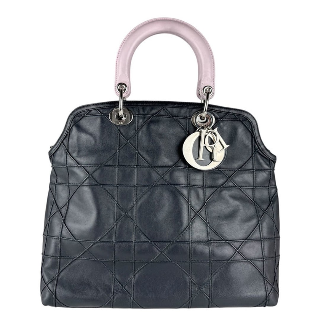 Christian Dior Granville Leather Handbag/Shoulder Bag in Black, Pink, and Silver - Women's Free: --- Catalog ---Category: SizeSize (HxWxD): 30cm x 32cm x 16cm / 11.81'' x 12.59'' x 6.29''Category: DesignType: Handbag, Shoulder bagColor: Black, PinkGender: WomenMaterial: Leather Category: GeneralB