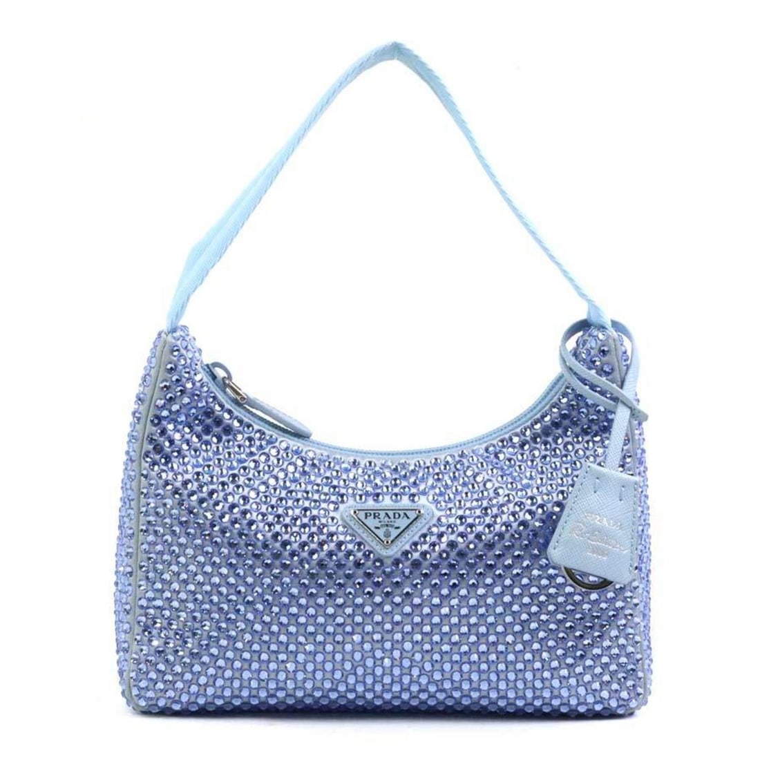 Prada handbag, silk, crystal, viscose, blue, women's, 1BC515, free shipping, 90244k: --- Catalog ---Category: SizeSize (HxWxD): 16.5cm x 23cm x 6.5cm / 6.49'' x 9.05'' x 2.55''Category: DesignType: HandbagColor: BlueGender: WomenMaterial: Silk , Viscose Category: GeneralMPN: 1BC515Bra