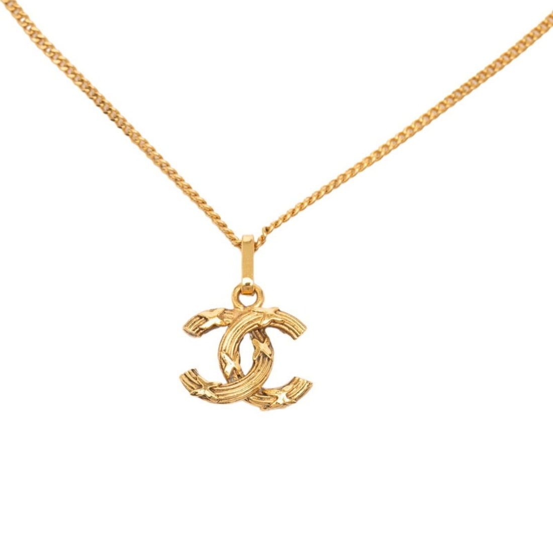 Chanel Coco Mark Necklace, Gold Plated, Women's CHANEL: --- Catalog ---Category: SizeNeck Circumference: 38 cm / 14.96''Category: DesignColor: GoldGender: WomenMaterial: Gold platingNecklace Type: NecklaceCategory: GeneralBrand: Chanel--- Item List ---Sect