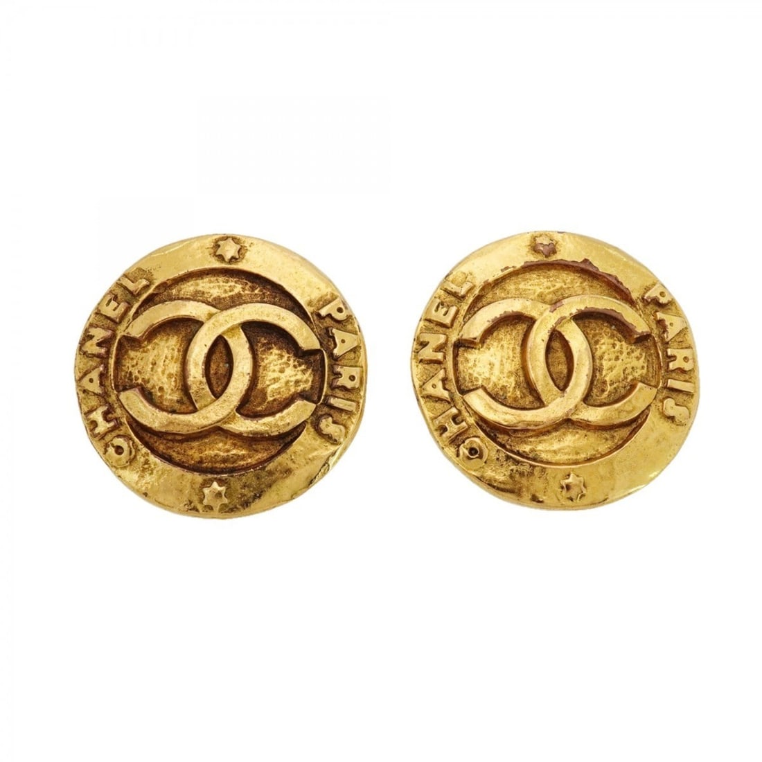 Chanel Earrings, Coco Mark Circle, GP Plated Gold, Women's: --- Catalog ---Category: SizeSize (HxWxD): 35.10mm x 34.90mm / 1.38'' x 1.37''Category: DesignType: Clip earringsColor: GoldGender: WomenMaterial: Gold platingCategory: GeneralBrand: Chanel--- Item Li
