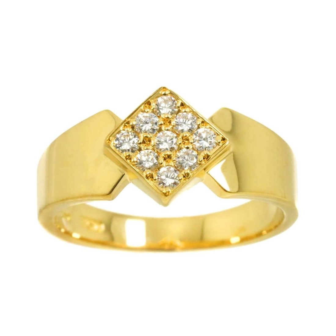 Christian Dior Diamond Ring, 18K Yellow Gold (750): --- Catalog ---Category: SizeJP Size: 9.5US Size: 5Category: DesignType: Band ringGender: WomenMaterial: Yellow gold (18K)Category: GeneralBrand: Christian Dior--- Item List ---Section: ConditionRanki