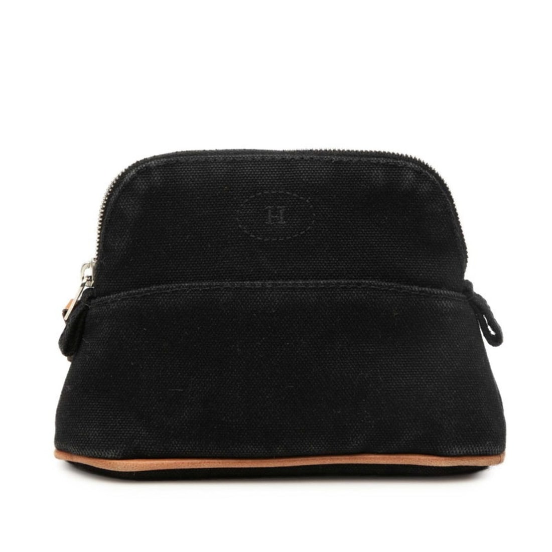Hermes Bolide Pouch Mini Handbag Black Brown Cotton Leather Women's HERMES: --- Catalog ---Category: SizeSize (HxWxD): 15.5cm x 10.5cm x 5.5cm / 6.1'' x 4.13'' x 2.16''Category: DesignType: Handbag, PouchColor: Black, BrownGender: WomenMaterial: Cotton , Leather Category: Gen