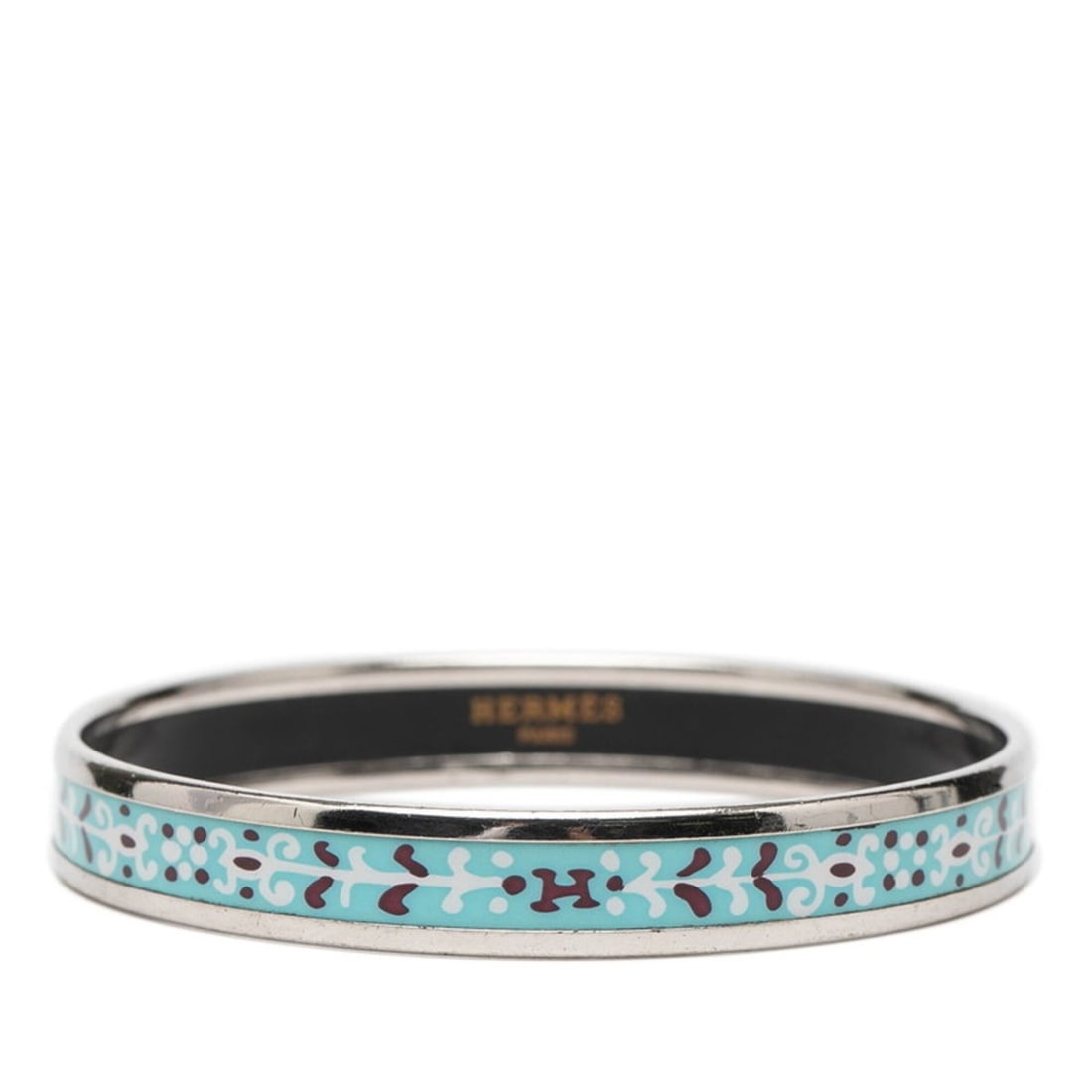 Hermes Email PM Enamel Bracelet, Silver, Blue Metal, Women's: --- Catalog ---Category: SizeLength: 18.5cm / 7.28''Category: DesignType: Charm braceletColor: Blue, SilverGender: WomenMaterial: MetalCategory: GeneralBrand: Hermes--- Item List ---Section: Condition