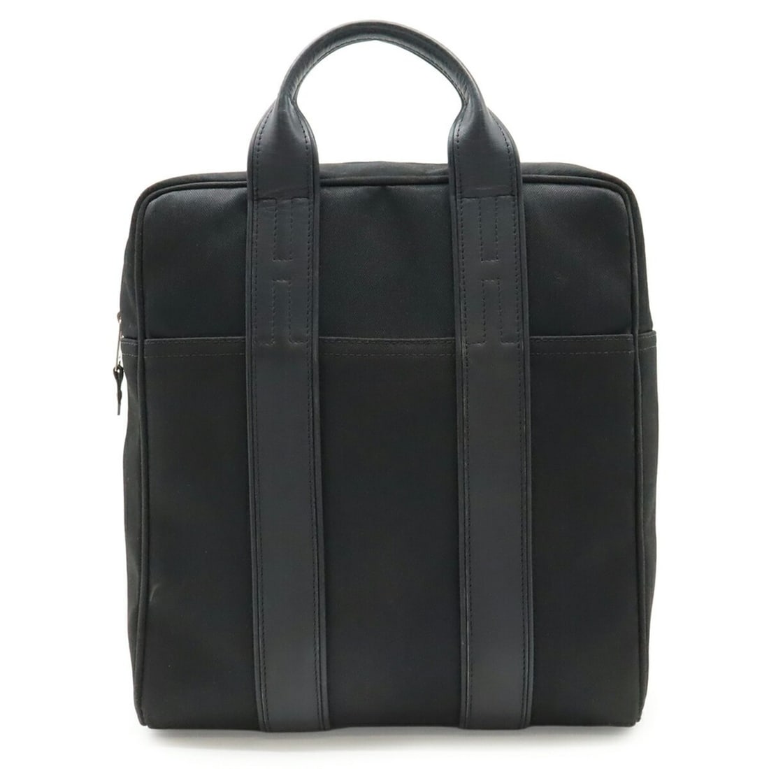 HERMES Acapulco Sac aux Backpack Tote Bag Toile Chevron Leather Black: --- Catalog ---Category: SizeSize (HxWxD): 30cm x 27.5cm x 9cm / 11.81'' x 10.82'' x 3.54''Category: DesignType: Backpack, Tote bagColor: BlackGender: MenMaterial: Toile chevron , Leather Category: Ge