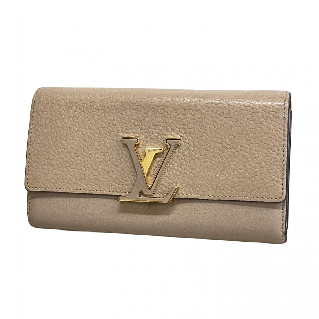 Louis Vuitton Long Wallet, Taurillon Leather, Portefeuille Capucines, M61249, Ladies': --- Catalog ---Category: SizeSize (HxWxD): 105cm x 20cm x 3cm / 41.33'' x 7.87'' x 1.18''Category: DesignType: Long wallet (bi-fold)Color: GalleGender: WomenCategory: GeneralMPN: M61249Brand: Louis Vu