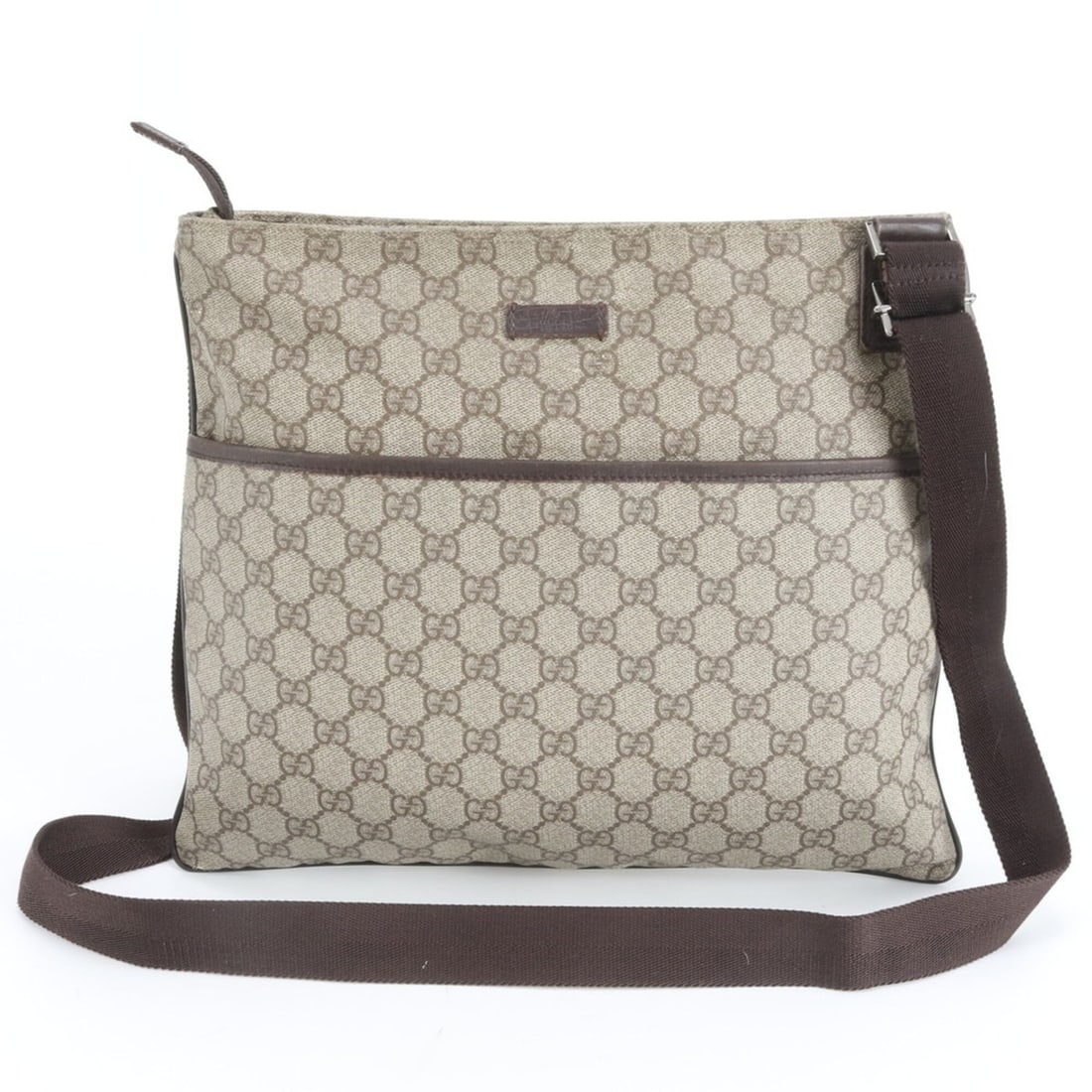 Gucci GG Supreme 141198 Leather Shoulder Bag Messenger Tote for Men: --- Catalog ---Category: SizeSize (HxWxD): 29cm x 34cm x 2cm / 11.41'' x 13.38'' x 0.78''Category: DesignType: Shoulder bag, Tote bagColor: BrownGender: MenMaterial: Leather , Coated canvas Category: