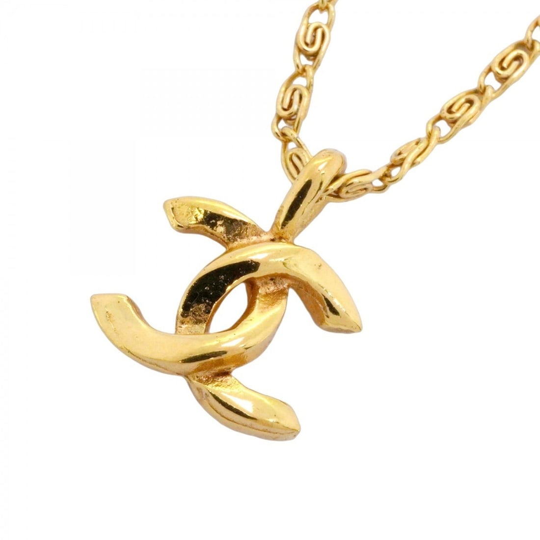 Chanel Necklace, Coco Mark, GP Plated Gold, Women's: --- Catalog ---Category: SizePendant Size: 14.8mm x 12.2mm / 0.58'' x 0.48''Neck Circumference: 40 cm / 15.74''Category: DesignColor: GoldGender: WomenMaterial: Gold platingNecklace Type: NecklaceCate