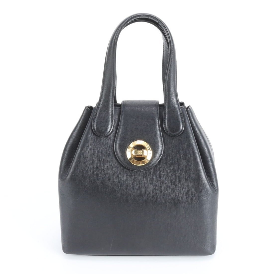 Givenchy Turnlock Leather Handbag Tote Bag Black Gold Women's (1 of 20)
