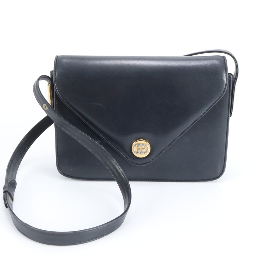 Gucci Old Leather Shoulder Bag Crossbody Black Women's (1 of 13)