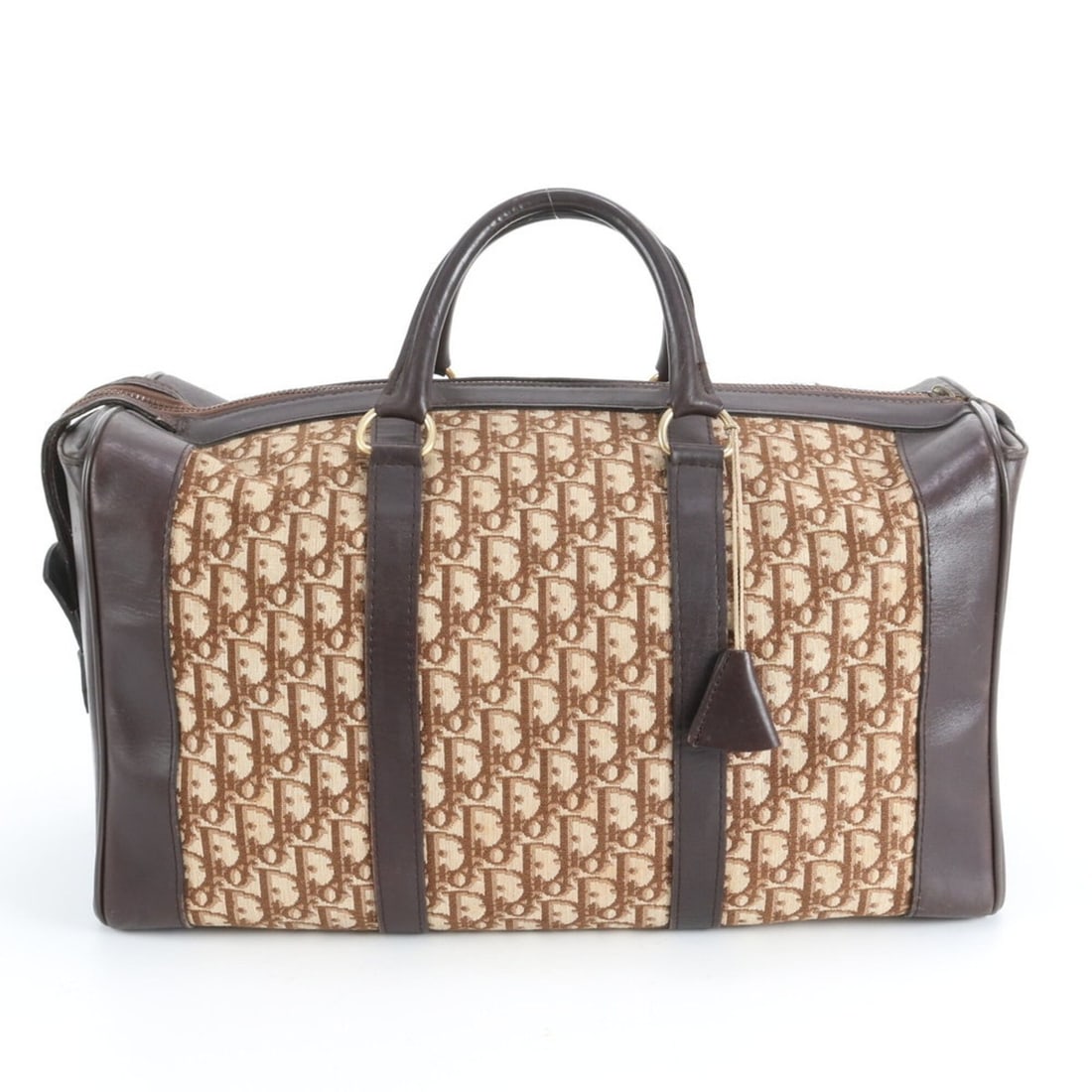 Christian Dior Trotter Leather Canvas Boston Bag Tote for Men: --- Catalog ---Category: SizeSize (HxWxD): 24cm x 45cm x 21cm / 9.44'' x 17.71'' x 8.26''Category: DesignType: Boston bag, Tote bagColor: BrownGender: MenMaterial: Leather , Canvas Category: GeneralBr