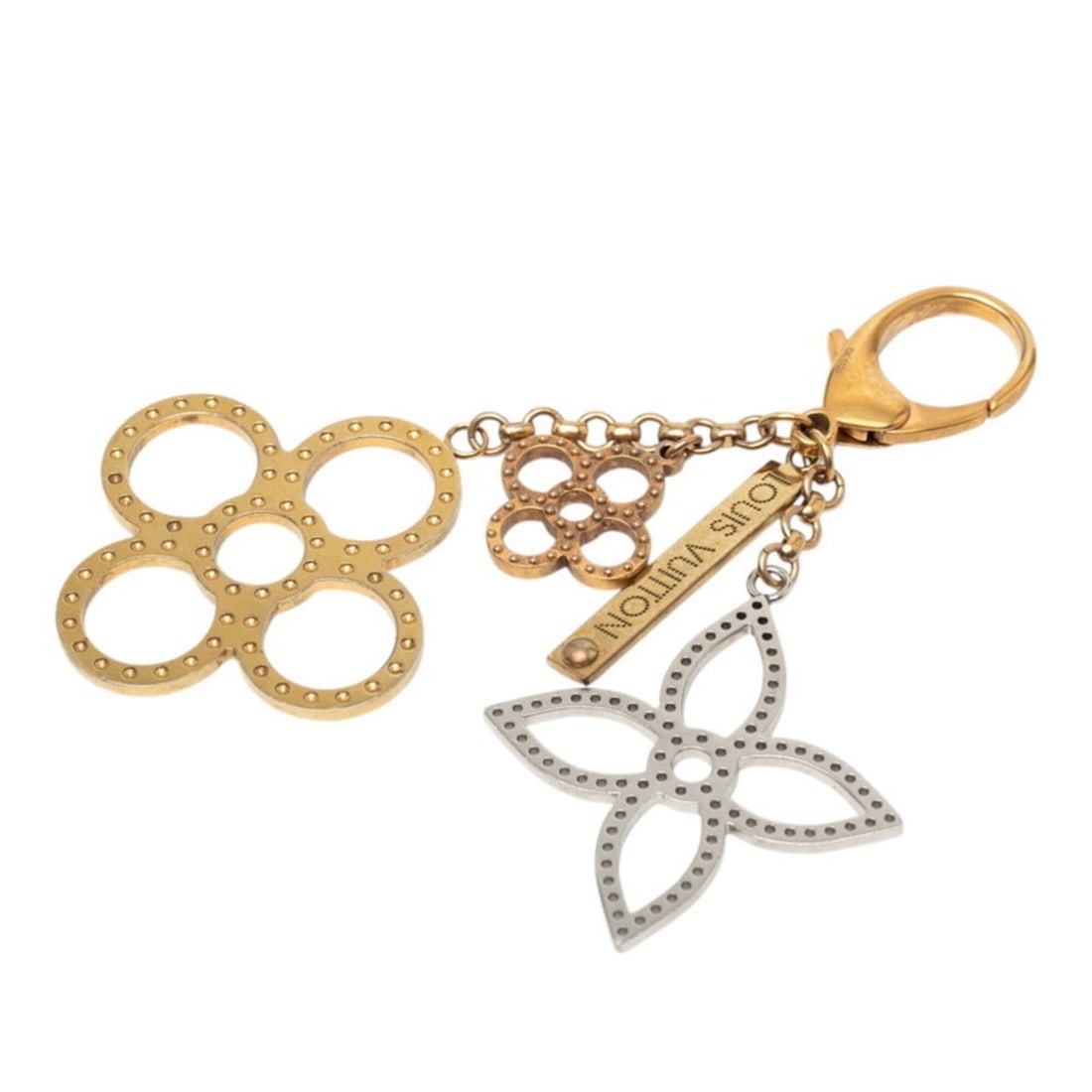 Louis Vuitton Bijou Sac Tabage Keychain Charm M65090 Gold Silver Plated Metal Women's LOUIS VUITTON: --- Catalog ---Category: SizeSize (HxWxD): 5cm x 6.6cm / 1.96'' x 2.59''Category: DesignType: KeyringColor: Gold, SilverGender: WomenMaterial: Gold plating, MetalCategory: GeneralMPN: M65090Brand: Lou