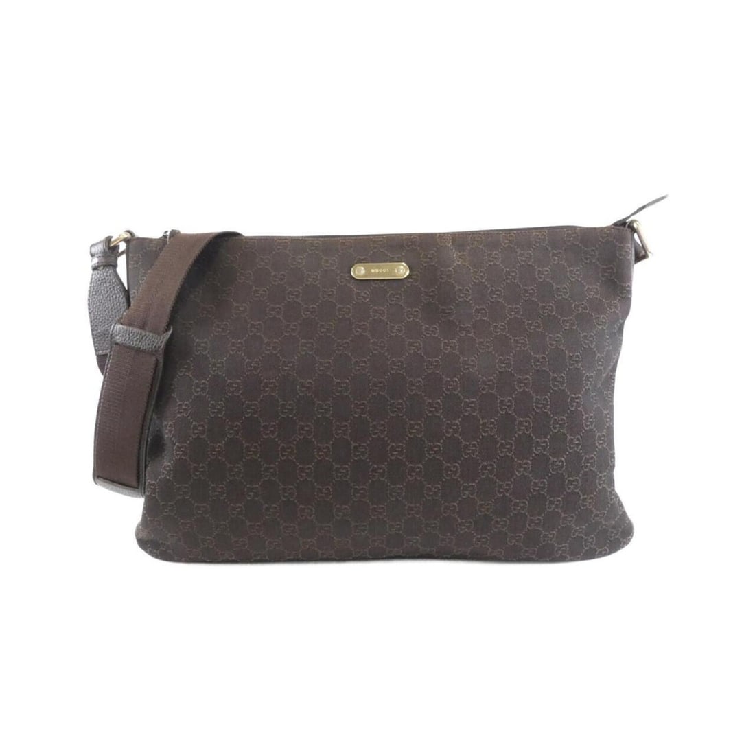 Gucci 190628 Shoulder Bag: --- Catalog ---Category: SizeSize (HxWxD): 34cm x 47cm x 2cm / 13.38'' x 18.5'' x 0.78''Category: DesignType: Shoulder bagColor: Dark brownGender: WomenMaterial: Denim Hardware Color: GoldCategory: Ge