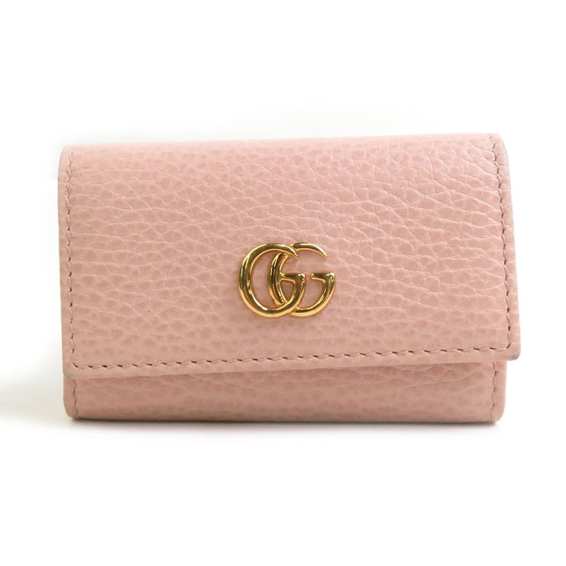 Gucci GG Marmont Leather Key Case, Pink, Women's, 456118 56658i: --- Catalog ---Category: DesignType: KeycaseColor: PinkGender: WomenMaterial: Leather Category: GeneralMPN: 456118Brand: GucciCountry of Origin: ItalyCategory: Physical PropertiesSize (HxWxD): 7cm x 9