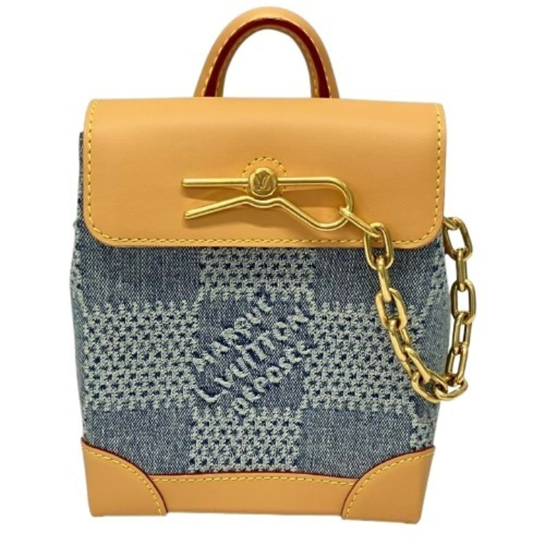 LOUIS VUITTON Louis Vuitton Blue Damier Nano Steamer N40751 Shoulder Bag Denim: --- Catalog ---Category: SizeSize (HxWxD): 18cm x 16cm x 7cm / 7.08'' x 6.29'' x 2.75''Category: DesignType: Shoulder bagColor: BlueGender: WomenMaterial: Denim , Leather Category: GeneralMPN: N40751B