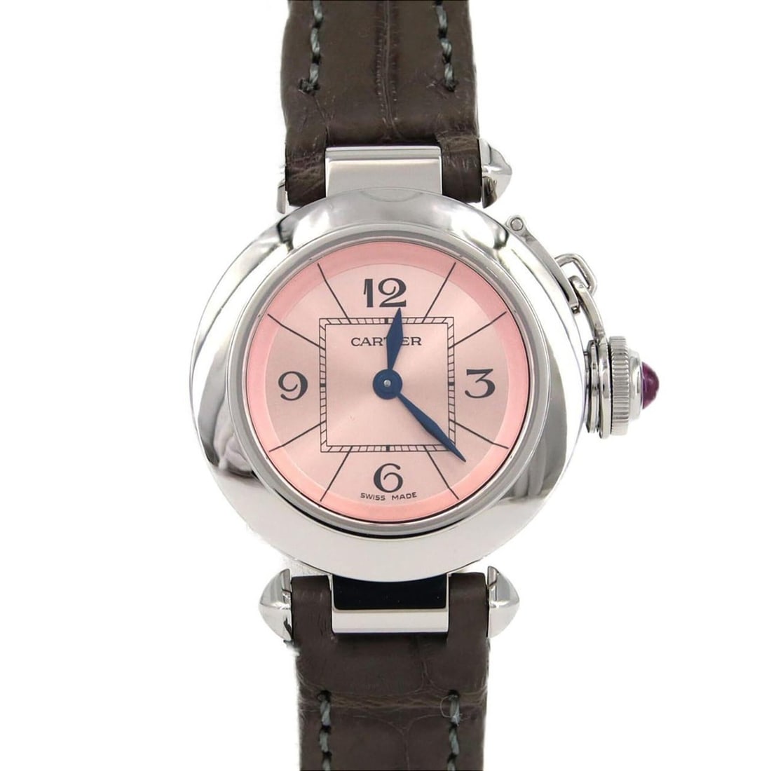 Cartier Miss Pasha W3140026 SS Quartz Watch: --- Catalog ---Category: SizeCase Diameter: 27mm / 1.06''Category: DesignType: WristwatchGender: WomenColor (Dial): PinkMaterial (Case): Stainless steelCategory: GeneralBrand: CartierCategory: Movemen
