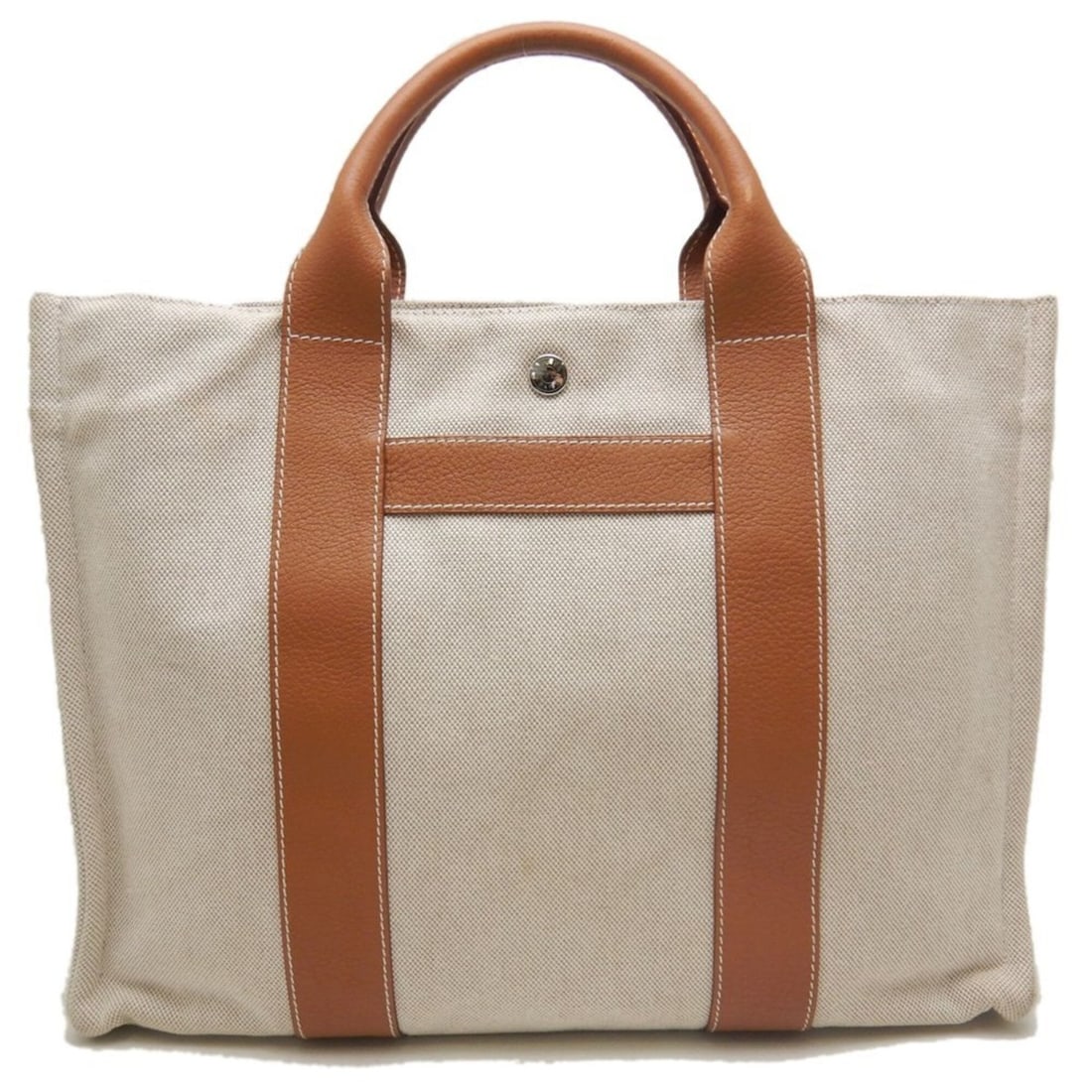 HERMES Sac Arne MM Tote Bag, Toile H, Beige/Brown, Women's, 253666 (1 of 20)