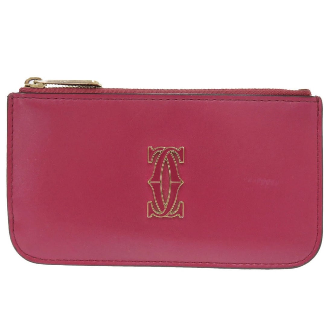Cartier Double C de Leather Pink Business Card Holder/Card Case Wallet/Coin Purse 0545CARTIER: --- Catalog ---Category: DesignType: Card caseColor: PinkGender: WomenMaterial: Leather Category: GeneralBrand: CartierCountry of Origin: ItalyCategory: Physical PropertiesSize (HxWxD): 8cm x 13.5cm /