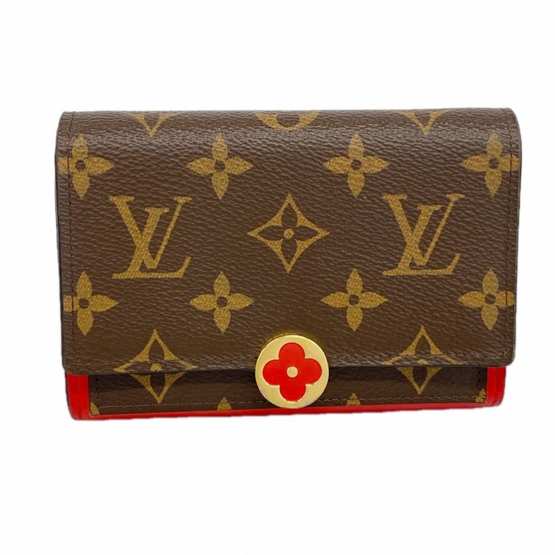 Louis Vuitton Monogram Portefeuille Flore Compact Wallet M64587 Coquelicot (Women's): --- Catalog ---Category: SizeSize (HxWxD): 10cm x 13.5cm x 2.5cm / 3.93'' x 5.31'' x 0.98''Category: DesignType: Wallet (bi-fold)Color: CoquelicotsGender: WomenCategory: GeneralMPN: M64587Brand: Louis