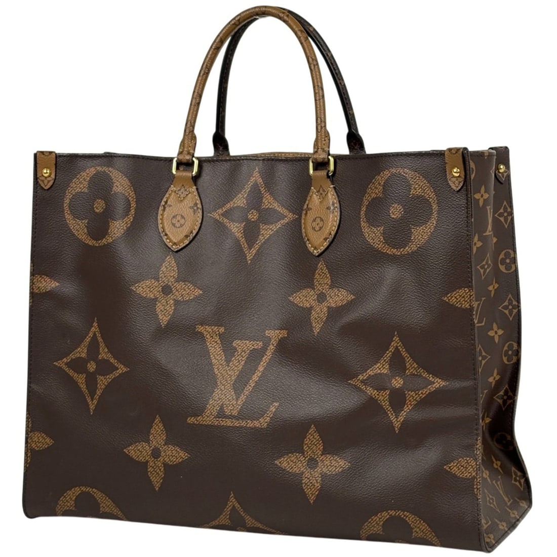 Louis Vuitton OnTheGo GM 2-Way Shoulder Bag, Monogram Giant Tote Reverse Brown, M44576, Women's: --- Catalog ---Category: SizeSize (HxWxD): 32cm x 41cm x 17cm / 12.59'' x 16.14'' x 6.69''Category: DesignType: Shoulder bag, Tote bagColor: BrownGender: WomenMaterial: Monogram Category: GeneralBrand