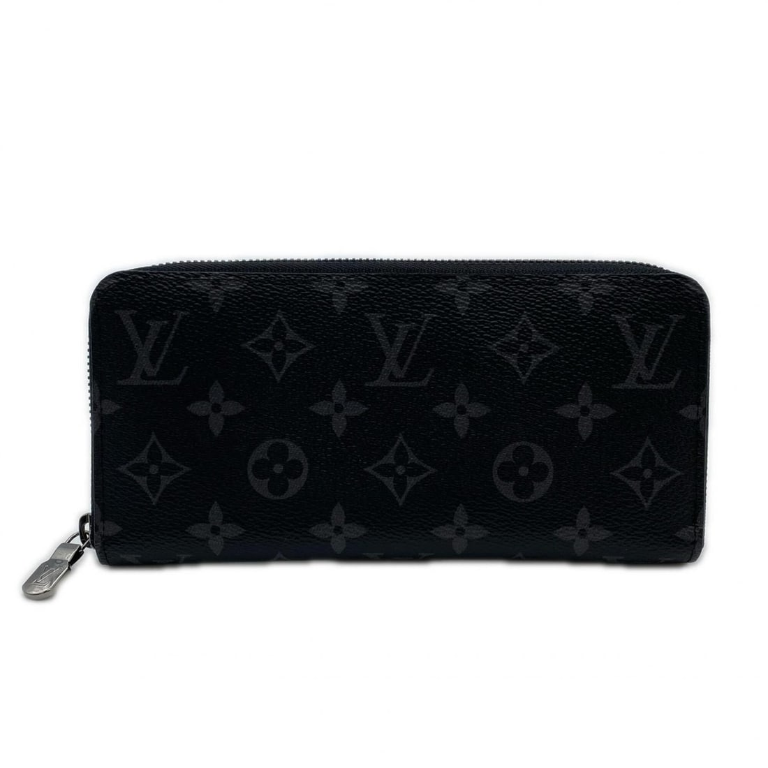 LOUIS VUITTON Louis Vuitton Monogram Eclipse Zippy Wallet Horizontal M11611 Long Black Gray Coated (1 of 15)