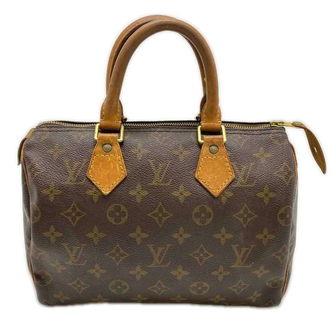 LOUIS VUITTON Louis Vuitton Monogram Canvas Speedy 25 M41528 Handbag Brown Coated Leather Women's: --- Catalog ---Category: SizeSize (HxWxD): 18cm x 25cm x 14.5cm / 7.08'' x 9.84'' x 5.7''Category: DesignType: HandbagColor: Brown, MonogramGender: WomenMaterial: Monogram , Leather Category: GeneralM
