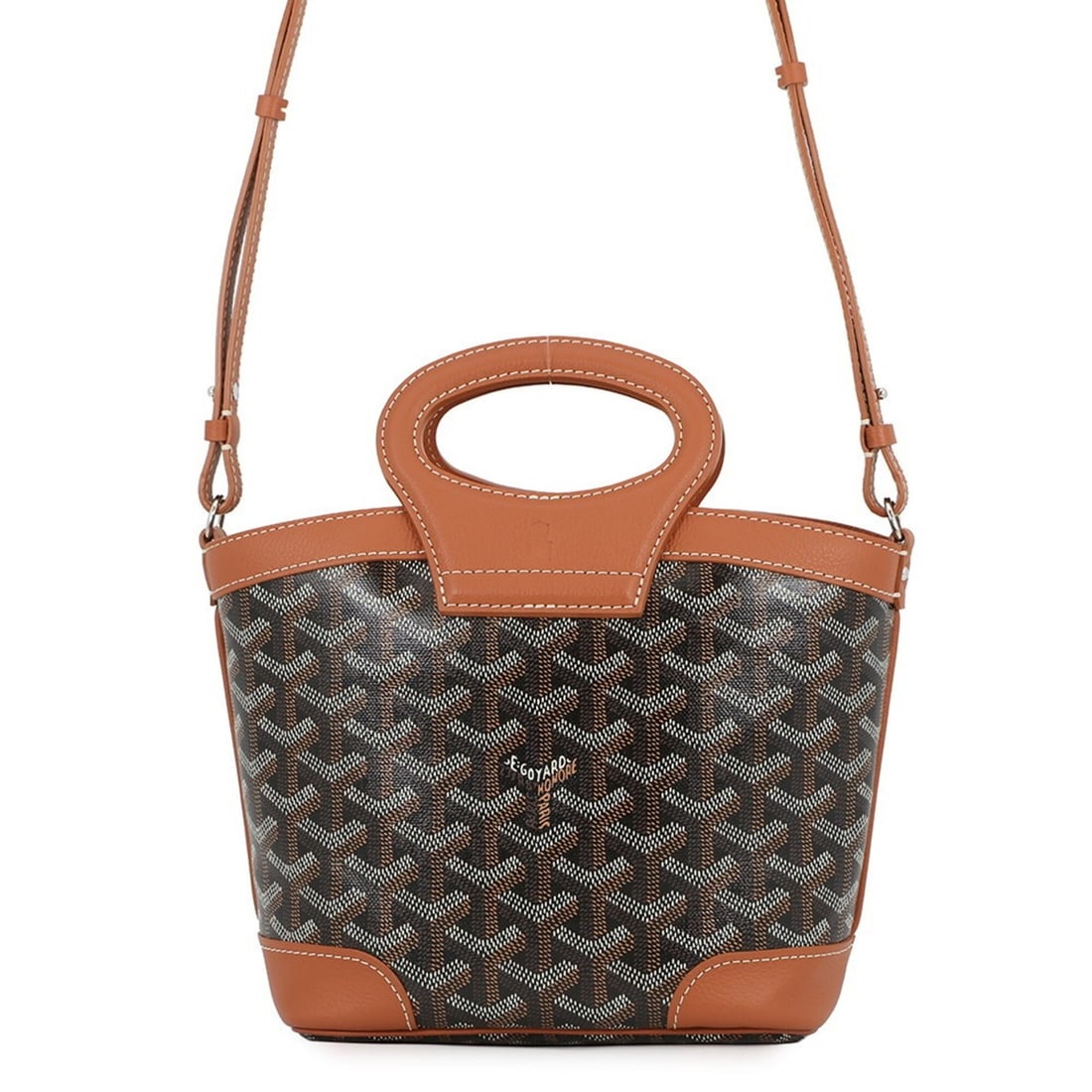 Goyard Beluga Mini Handbag BELUGAMINTY01CL03P GOYARD 2-way Black Brown for Women: --- Catalog ---Category: SizeWeight: 250g / 8.81oz.Size (HxWxD): 17.5cm x 17cm x 8cm / 6.88'' x 6.69'' x 3.14''Strap Length: 104cm - 124cm / 40.94'' - 48.81''Category: DesignType: HandbagColor: Black,