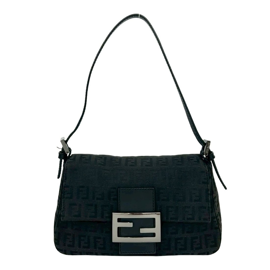 FENDI Mamma Bucket Zucca FF Pattern Canvas Leather Semi One Shoulder Bag, Gray, 21683: --- Catalog ---Category: SizeSize (HxWxD): 13cm x 22cm x 10cm / 5.11'' x 8.66'' x 3.93''Category: DesignType: Shoulder bagColor: Black, GrayGender: WomenMaterial: Canvas , Leather Category: GeneralBra