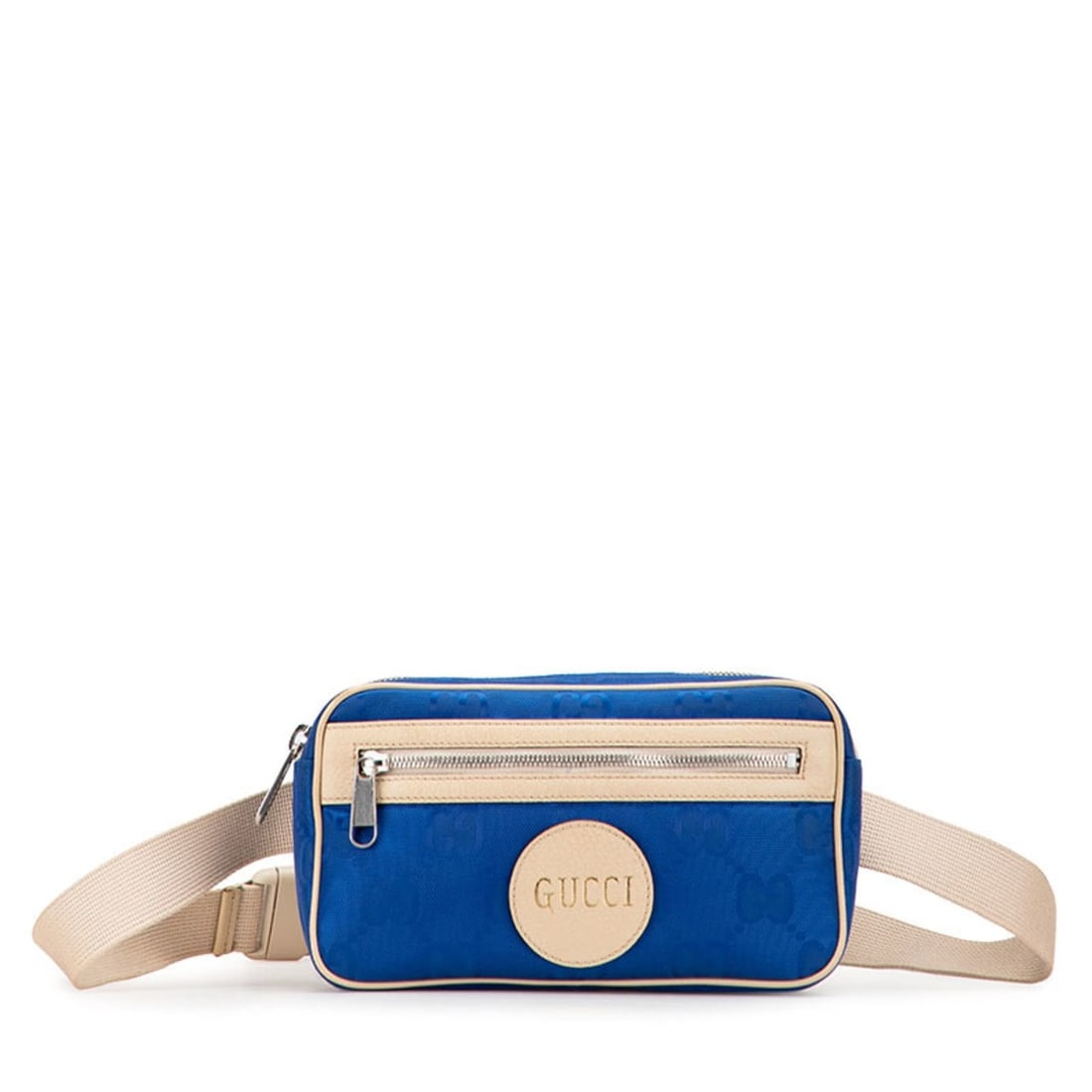 Gucci GG Nylon Off the Grid Belt Bag Body 631341 Blue Beige Leather Women's GUCCI: --- Catalog ---Category: SizeWidth: 24cm / 9.44''Category: DesignType: Standard beltColor: Beige, BlueGender: WomenMaterial (Strap): Nylon Category: GeneralBrand: Gucci--- Item List ---Section: Condit