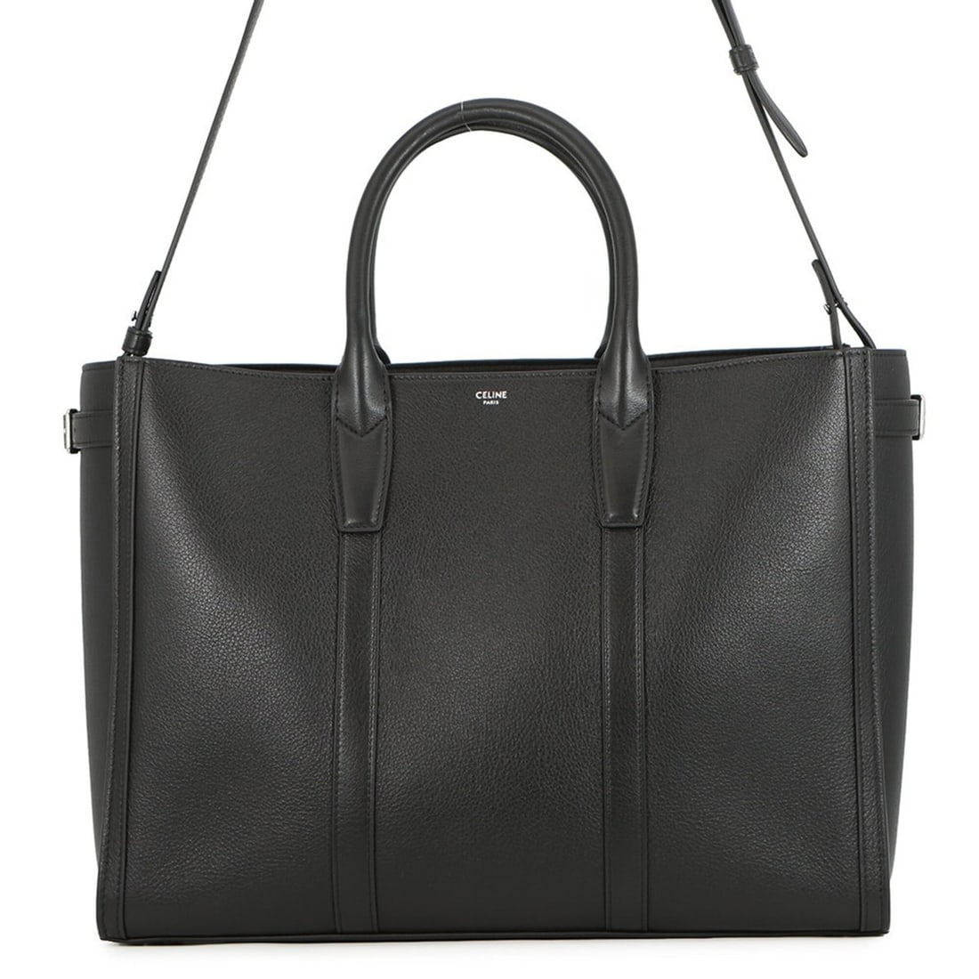 Celine medium tote bag, Cabas Marrake, Supple calf leather, 116273, black, 2-way, handbag, men's,: --- Catalog ---Category: SizeSize (HxWxD): 28cm x 38cm x 13cm / 11.02'' x 14.96'' x 5.11''Category: DesignType: Handbag, Tote bagColor: BlackGender: MenMaterial: Leather Leather/Fur Type: CalfskinCate