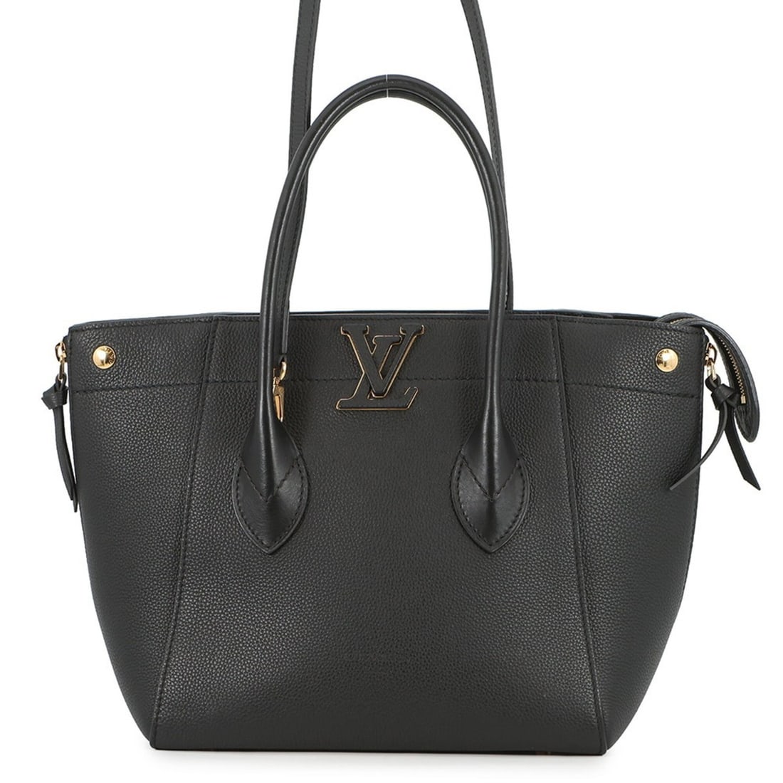 Louis Vuitton Tote Bag, Calf Leather, Freedom M54843, LOUIS VUITTON, Handbag, Black, Vuitton,: --- Catalog ---Category: SizeSize (HxWxD): 24cm x 25cm x 16cm / 9.44'' x 9.84'' x 6.29''Category: DesignType: Handbag, Tote bagColor: Black, NoirGender: Women,MenMaterial: Leather Category: GeneralBra