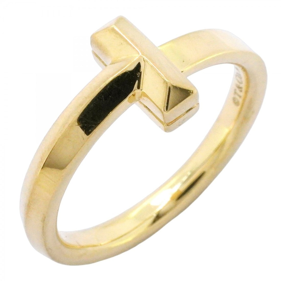 Tiffany & Co. T One Ring, 18K Yellow Gold, Size 9.5, Women's (1 of 11)