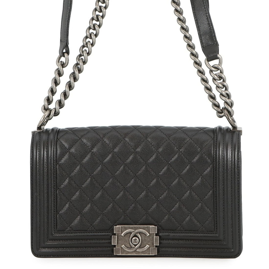 Chanel Chain Shoulder Bag Boy Caviar Skin A67086 CHANEL Handbag Black Women's: --- Catalog ---Category: SizeSize (HxWxD): 15cm x 25cm x 7cm / 5.9'' x 9.84'' x 2.75''Category: DesignType: Handbag, Shoulder bagColor: BlackGender: WomenMaterial: Grained Calfskin Category: GeneralMP
