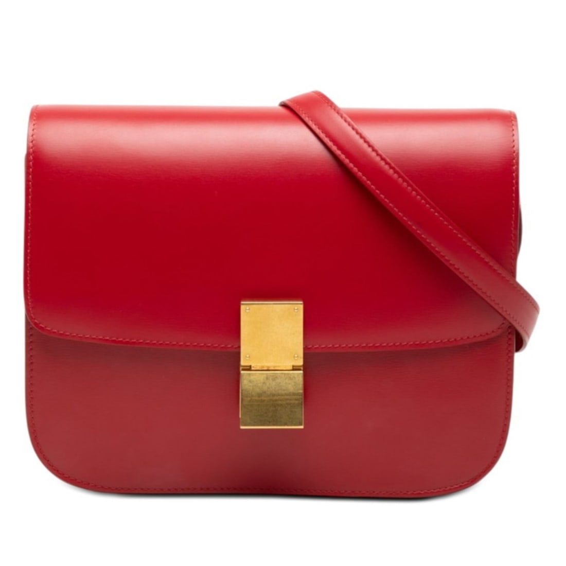 Celine Classic Box Medium Crossbody Shoulder Bag, Red Leather, Women's CELINE: --- Catalog ---Category: SizeSize (HxWxD): 19cm x 24cm x 18.5cm / 7.48'' x 9.44'' x 7.28''Category: DesignType: Shoulder bagColor: Red colorGender: WomenMaterial: Leather Category: GeneralBrand: Celin