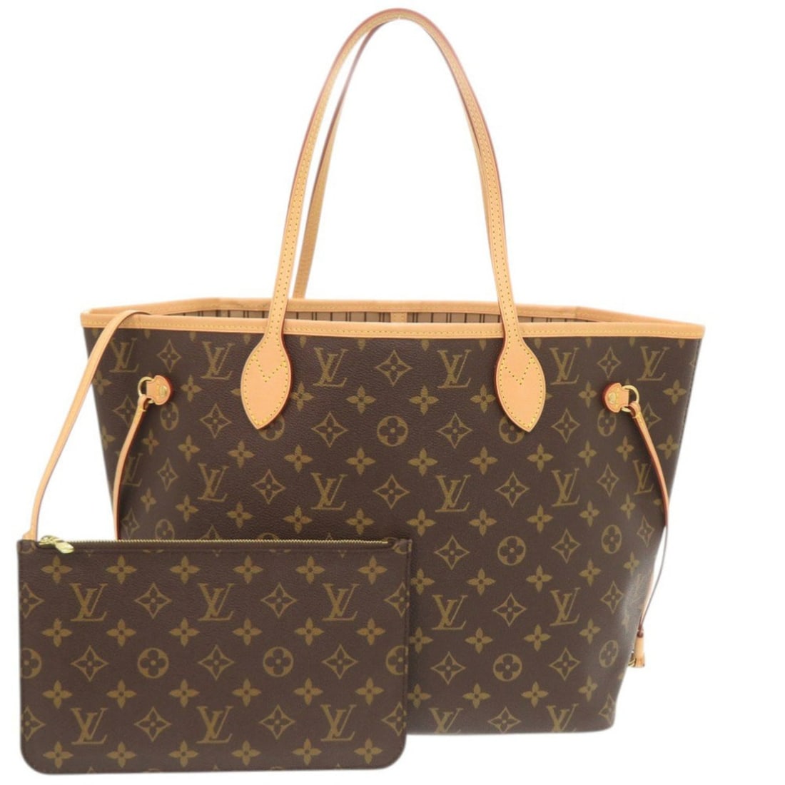Like New Louis Vuitton Neverfull MM Handbag with Pouch, Monogram M40995 Tote Bag LV 0944 LOUIS (1 of 18)