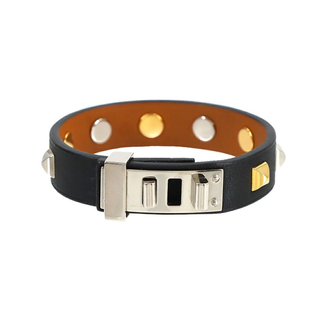 Hermes HERMES Mini Dog Bracelet Swift Black X Stamp T1 (1 of 12)