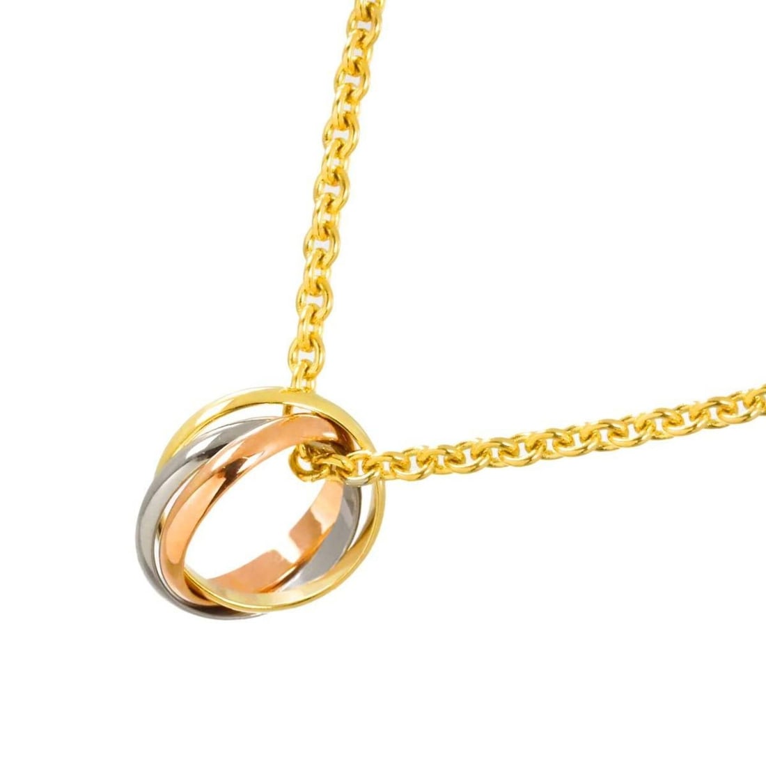 Cartier Trinity Necklace, 42cm, 18K Yellow Gold, White Pink Gold 750 (Three Necklace) (1 of 18)