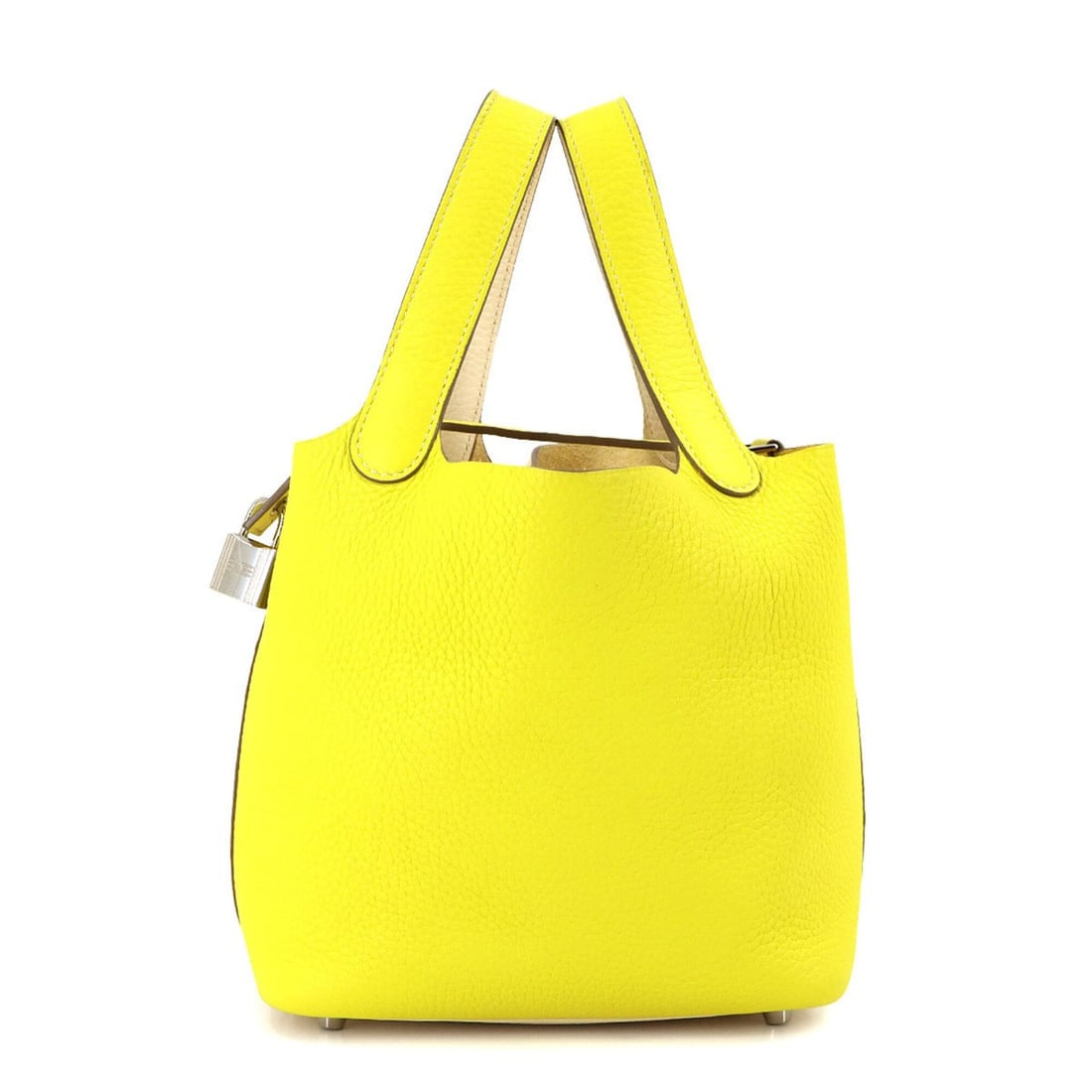 Hermes Picotin Lock 18 Casaque PM Handbag, Taurillon Clemence Leather, Lime Nata Y Stamp, Silver (1 of 10)