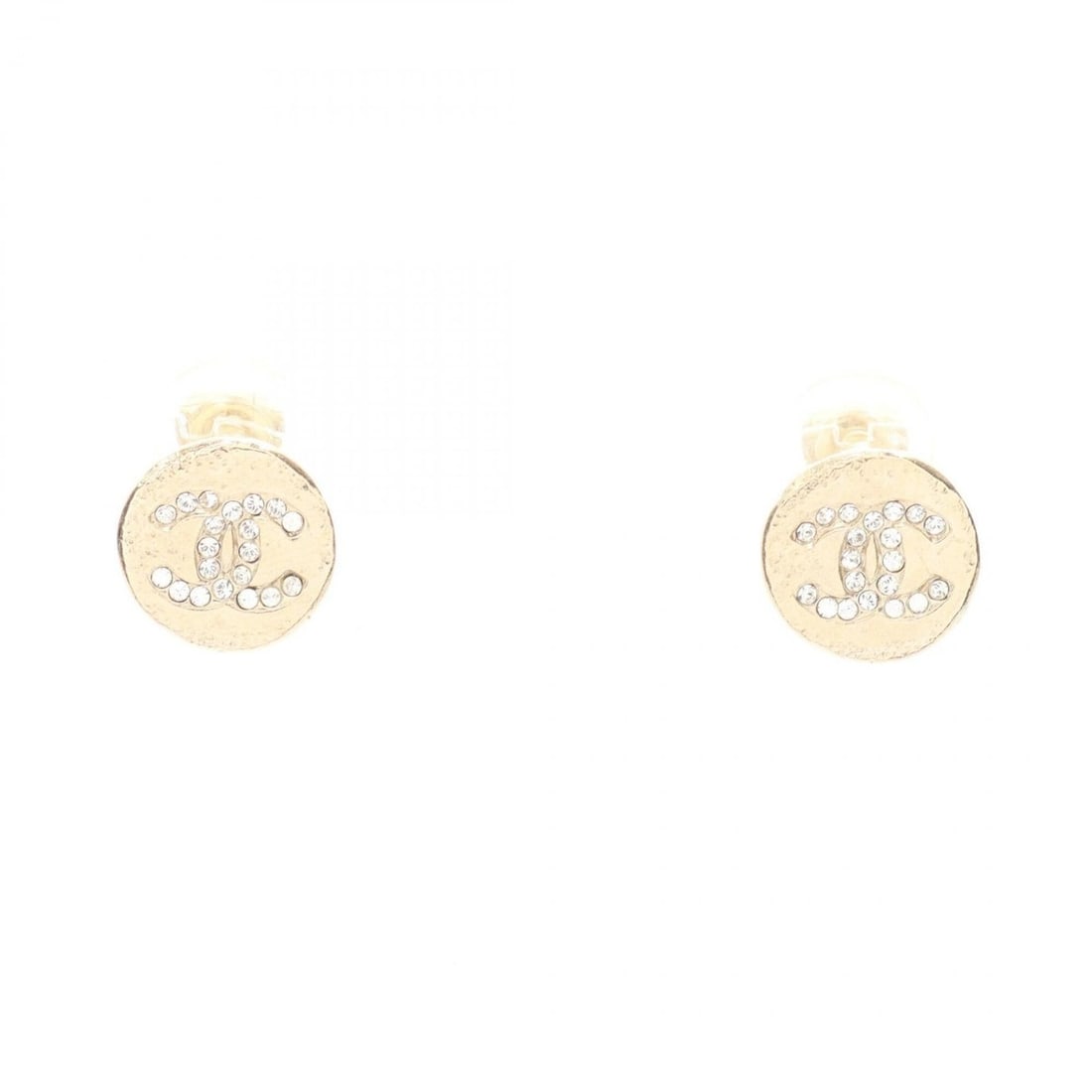 Chanel Coco Mark A19A Earrings, Gold Plated (GP) Rhinestone Women's, Tone, Clear Tone: --- Catalog ---Category: SizeSize (HxWxD): 11.00mm x 11.00mm / 0.43'' x 0.43''Category: DesignType: Clip earringsColor: Clear, GoldGender: WomenMaterial: Gold plating, RhinestoneCategory: GeneralBrand