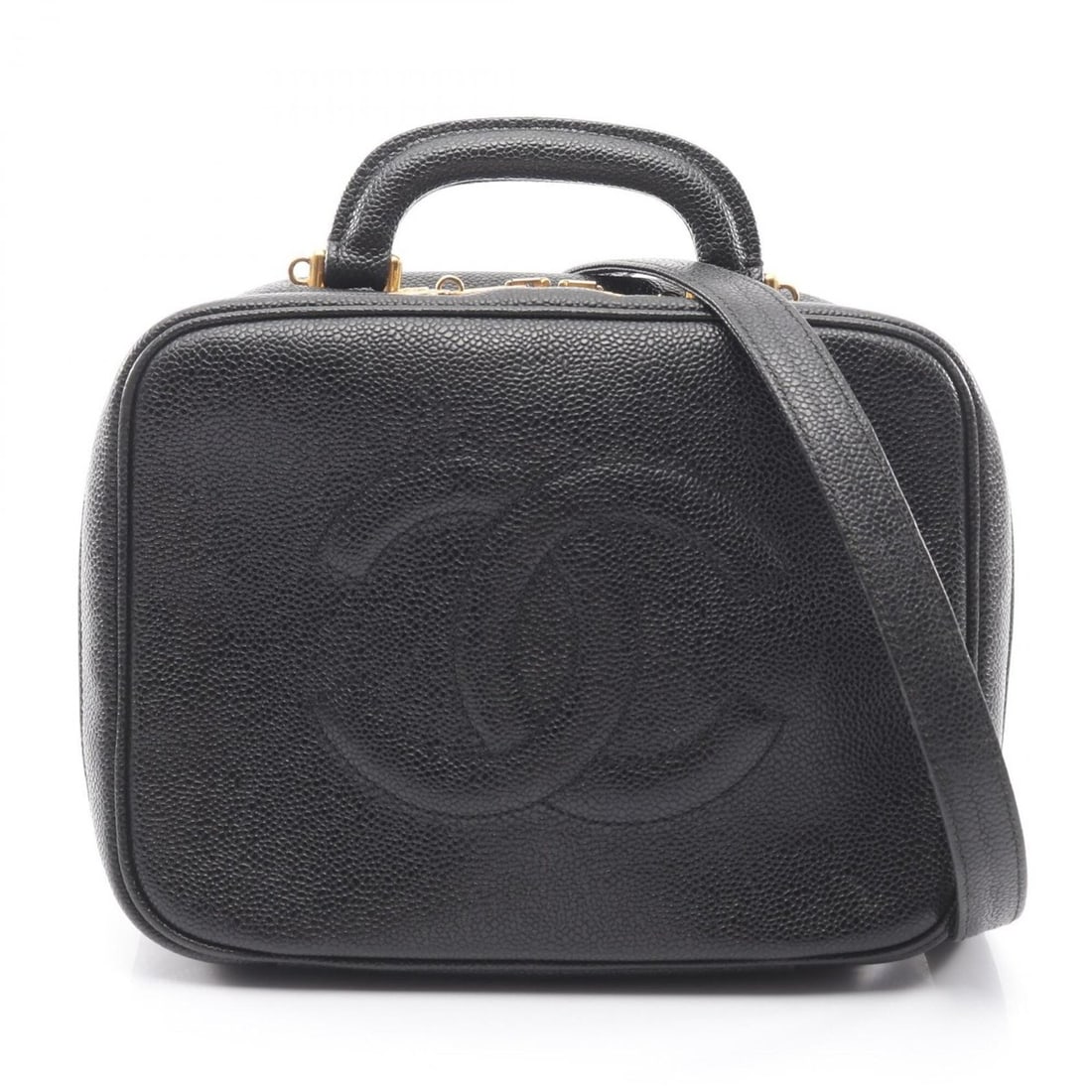 Chanel Coco Mark 2-Way Handbag, Caviar Leather (Grained Calfskin), Women's, Black: --- Catalog ---Category: SizeSize (HxWxD): 18.5cm x 23cm x 10cm / 7.28'' x 9.05'' x 3.93''Category: DesignType: HandbagColor: BlackGender: WomenMaterial: Grained Calfskin Category: GeneralBrand: Chane