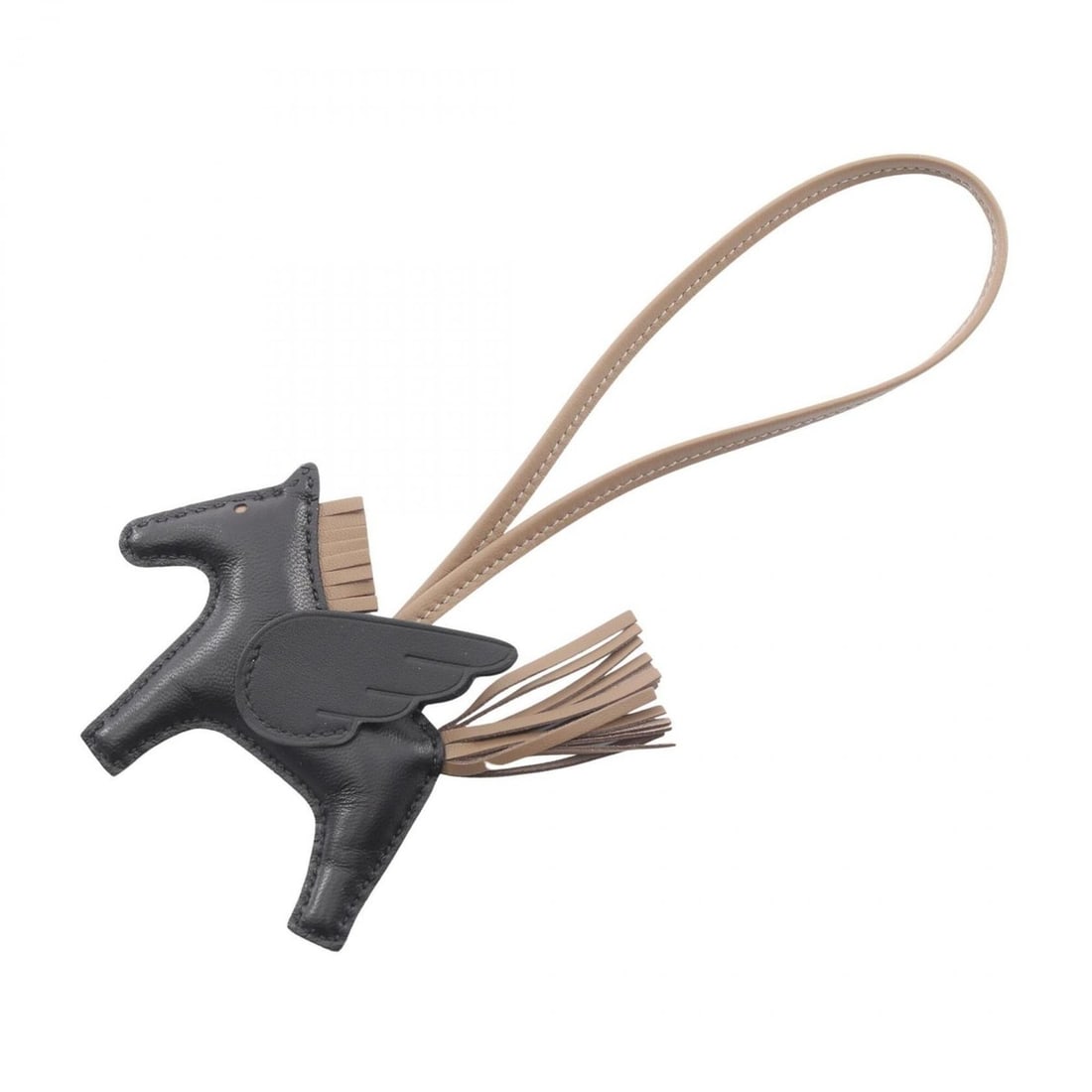 Hermes Rodeo Pegasus PM Charm Accessory, Leather, Agneau Milo, Veau Swift, Women's, Black/Gray: --- Catalog ---Category: DesignType: Handbag charmColor: Black, Etoupe gray, GrayGender: WomenMaterial: Agneau MiloCategory: GeneralBrand: Hermes--- Item List ---Section: ConditionRanking: Rank NS Nev