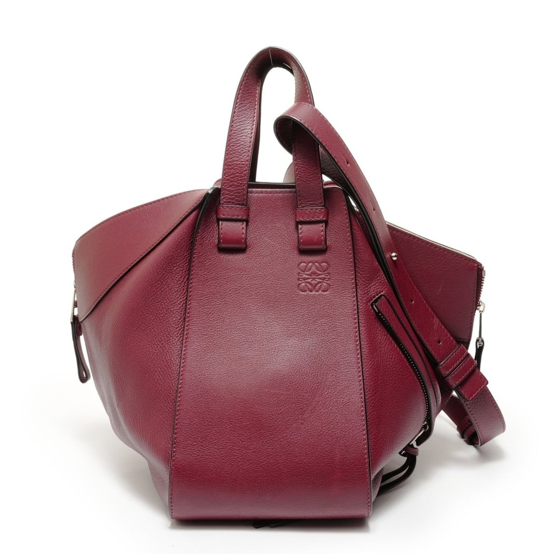 Loewe Hammock Leather 2-Way Handbag, Bordeaux, Red (1 of 18)