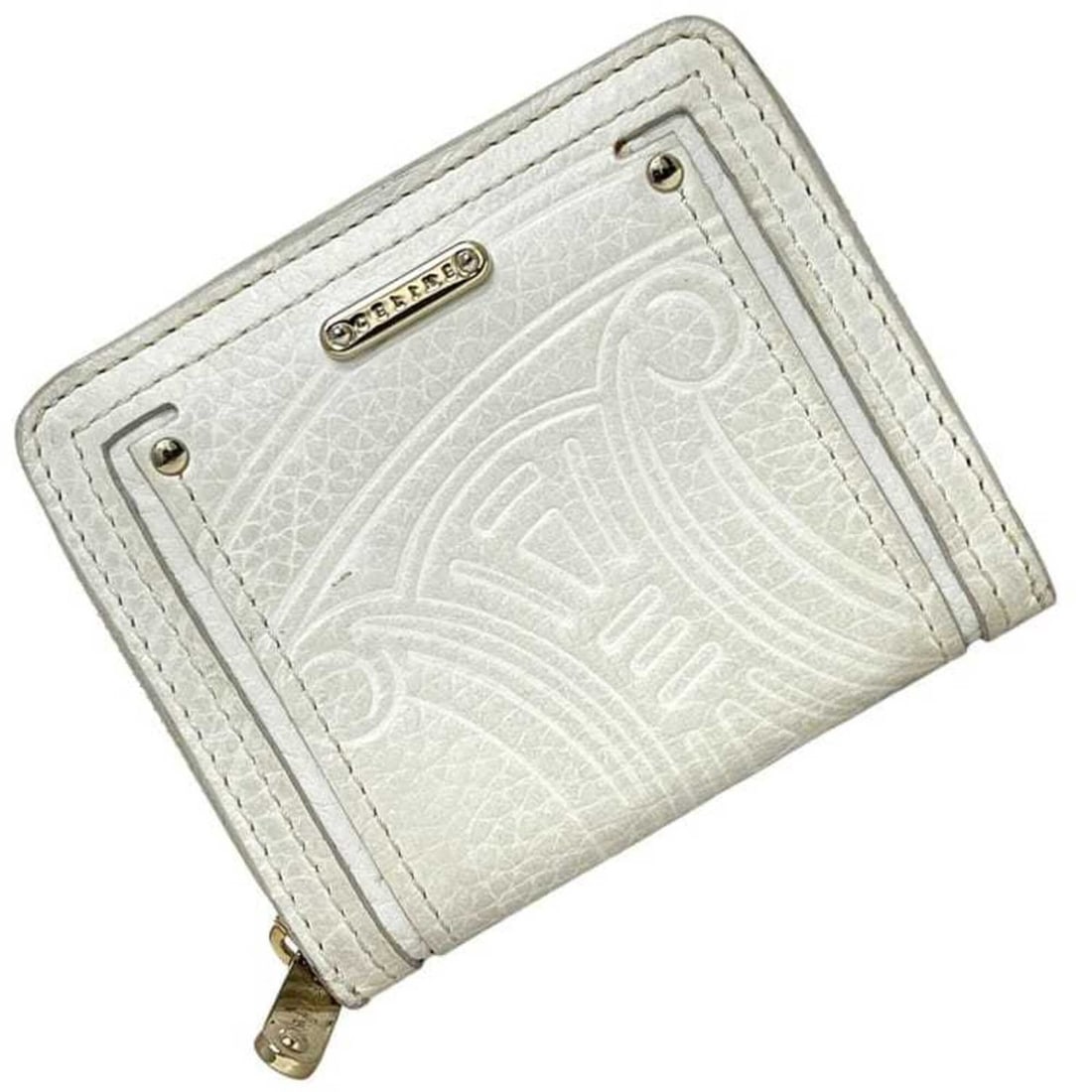 Celine bi-fold wallet ec-25309 White Triomphe Leather CELINE Embossed Mini Compact Women's Men's: --- Catalog ---Category: SizeSize (HxWxD): 9.5cm x 11cm x 2.5cm / 3.74'' x 4.33'' x 0.98''Category: DesignType: Wallet (bi-fold)Color: WhiteGender: Men,WomenMaterial: Leather Category: GeneralBrand: C