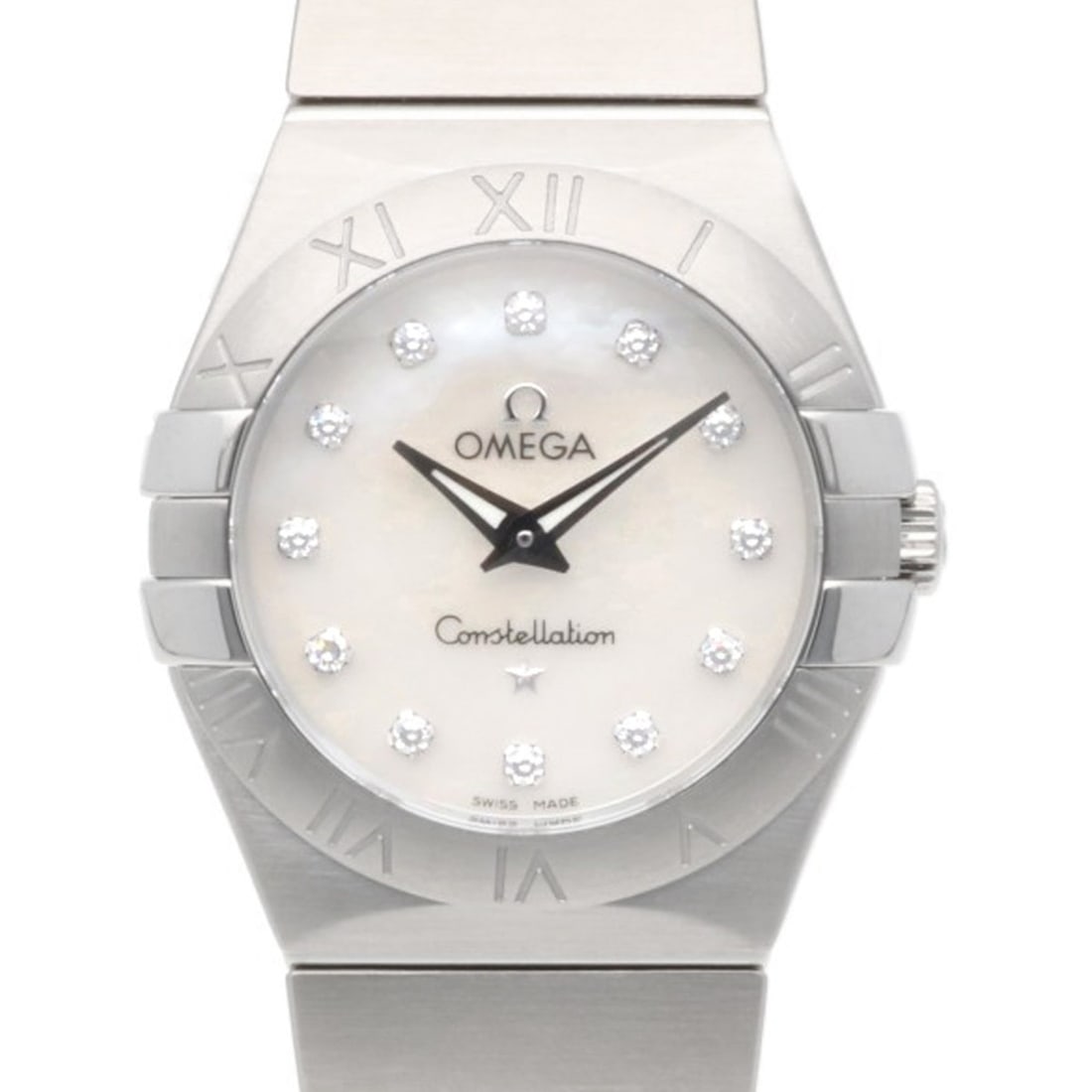 Omega Constellation Watch, Stainless Steel, Quartz, 12P Diamond, Mother-of-Pearl Dial, (1 of 16)