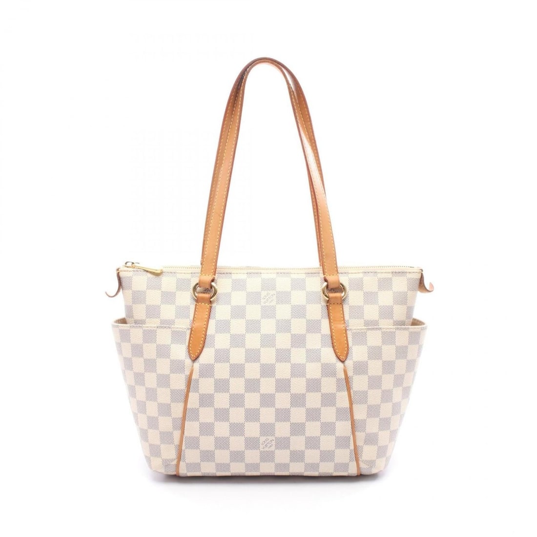 Louis Vuitton Totally PM Tote Bag Handbag, Coated Canvas and Leather, Damier Azur, Women's, White: --- Catalog ---Category: SizeSize (HxWxD): 24cm x 27cm x 12cm / 9.44'' x 10.62'' x 4.72''Category: DesignType: Handbag, Tote bagColor: WhiteGender: WomenMaterial: Coated canvas , PVC , Damier Azur , L