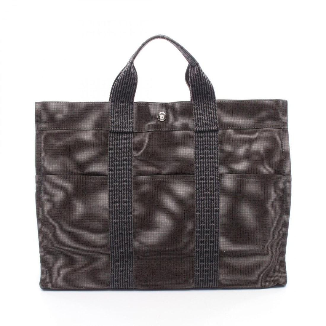 Hermes Herline MM Tote Bag/Handbag, Canvas, Men's/Women's, Gray: --- Catalog ---Category: SizeSize (HxWxD): 32cm x 42cm x 11cm / 12.59'' x 16.53'' x 4.33''Category: DesignType: Handbag, Tote bagColor: GrayGender: Men,WomenMaterial: Canvas Category: GeneralBrand: He